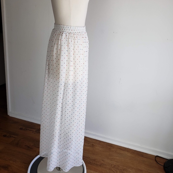 American Apparel Long Sheer Skirt w/ Polka Dots - Picture 3 of 5